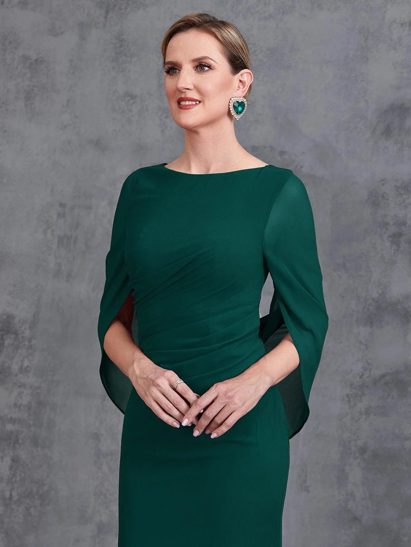 Additional product view of Mermaid Hem Chiffon Maxi Mother-of-the-Bride Dress