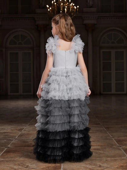 Tween Girls' Square Neck Ruffle Sleeveless A-Line Formal Gown — authorized product image 9