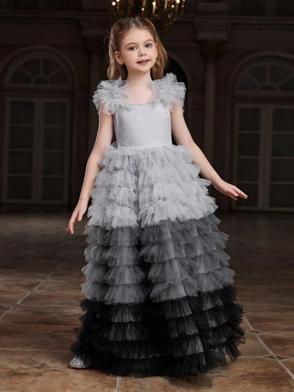 Tween Girls' Square Neck Ruffle Sleeveless A-Line Formal Gown — authorized product image 10