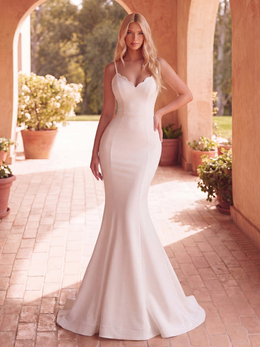 Sweetheart Backless Sleeveless Mermaid Wedding Gown — authorized product image 1