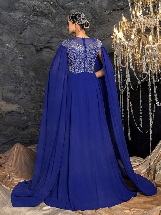 Additional view of Beaded Chiffon Sequin Wedding Guest Dress
