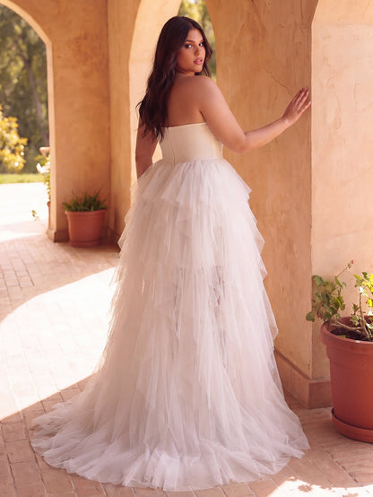 Plus-Size Sweetheart Tulle Sleeveless A-Line Wedding Gown — authorized product image 2