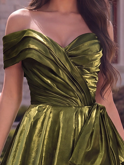 Off-Shoulder Lace A-Line Evening Gown — authorized product image 4