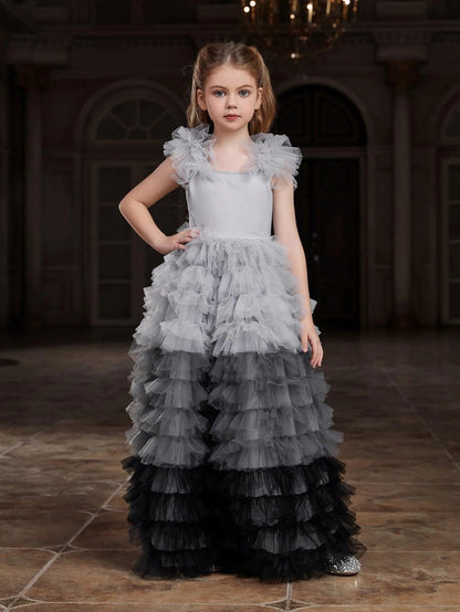 Tween Girls' Square Neck Ruffle Sleeveless A-Line Formal Gown — authorized product image 8