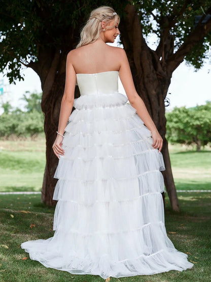 Sweetheart Satin Sleeveless A-Line Wedding Gown — authorized product image 2