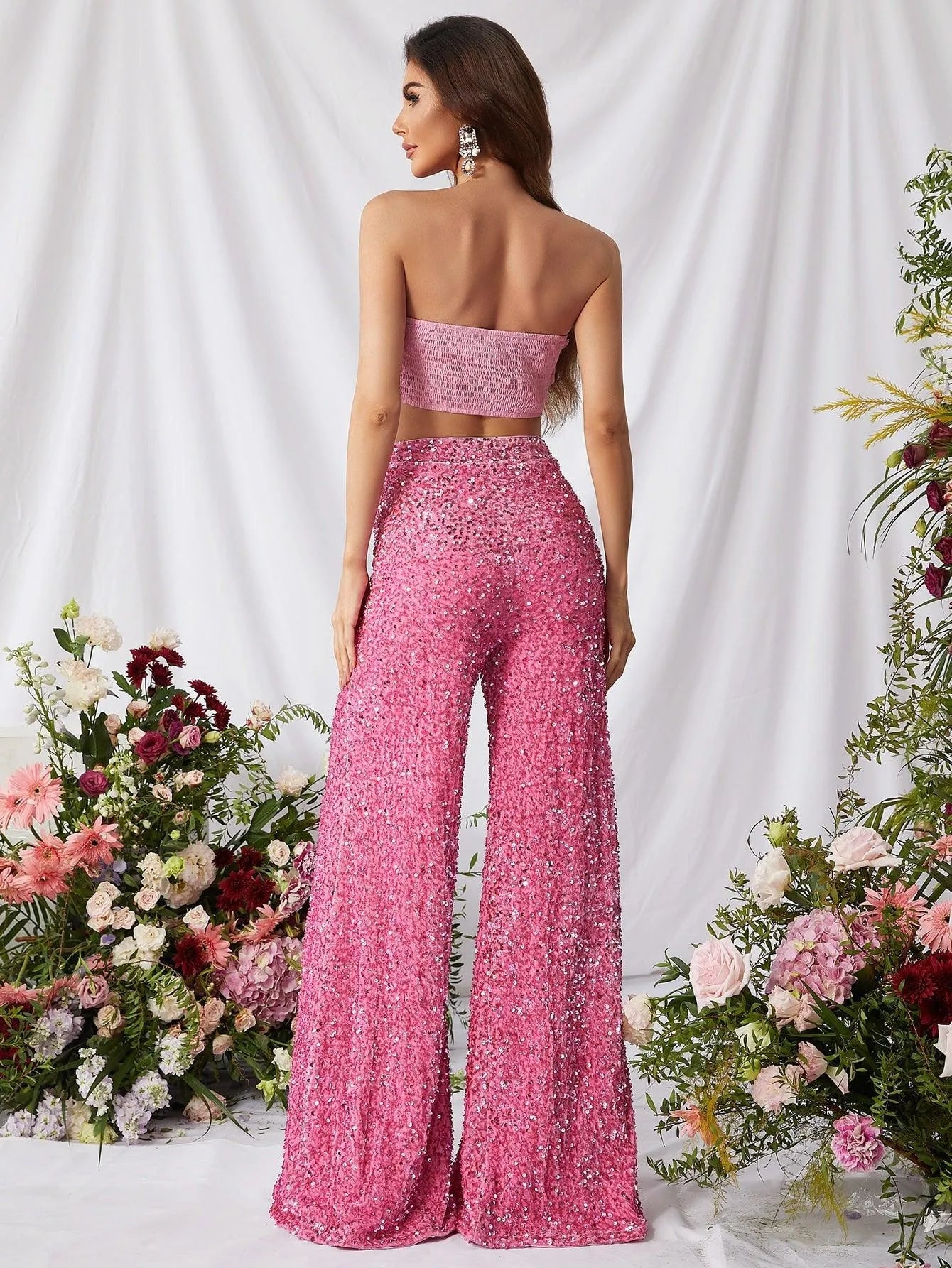 Additional product view of Strapless Sequin Sleeveless Women's Two-Piece Formal Set