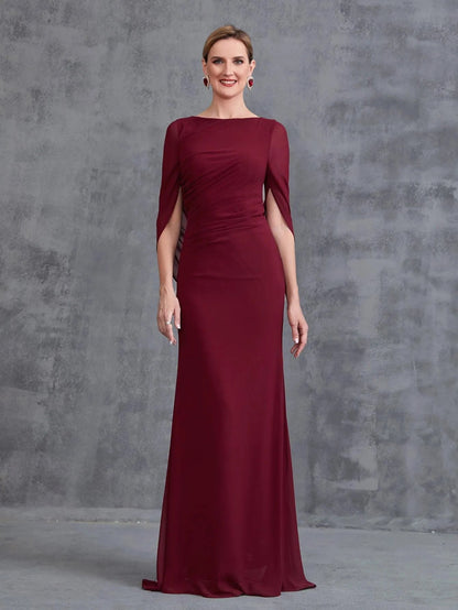 Additional product view of Mermaid Hem Chiffon Maxi Mother-of-the-Bride Dress