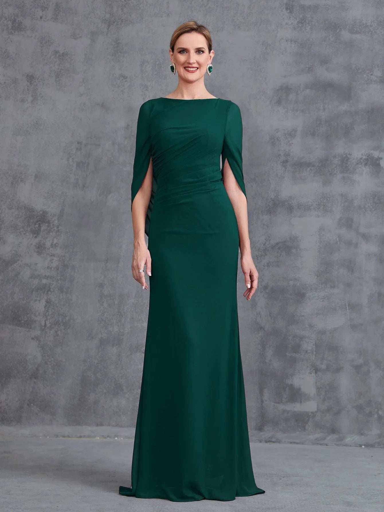 Additional product view of Mermaid Hem Chiffon Maxi Mother-of-the-Bride Dress