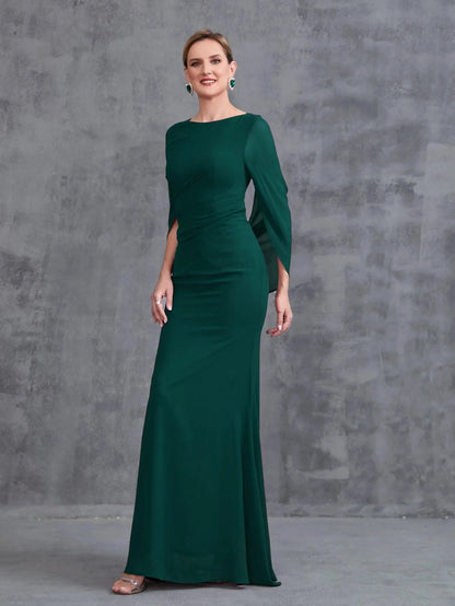 Additional product view of Mermaid Hem Chiffon Maxi Mother-of-the-Bride Dress