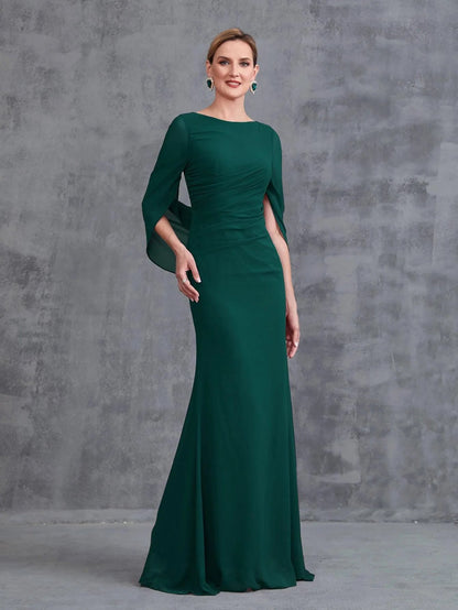 Additional product view of Mermaid Hem Chiffon Maxi Mother-of-the-Bride Dress