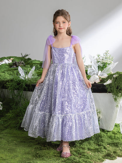 Tween Girls' Tie Shoulder Sparkling Sequin Cami Dress — authorized product image 1