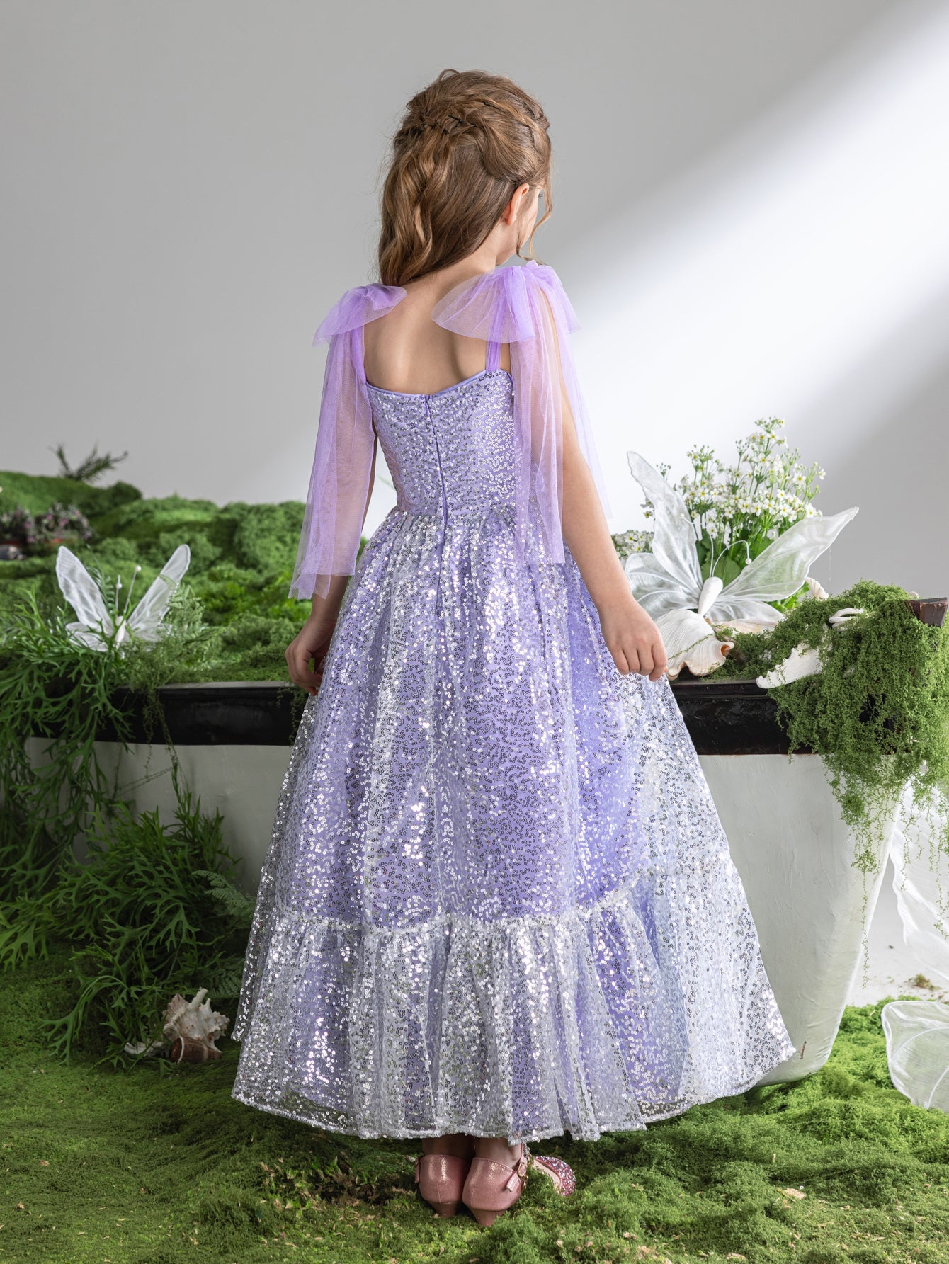 Tween Girls' Tie Shoulder Sparkling Sequin Cami Dress — authorized product image 2