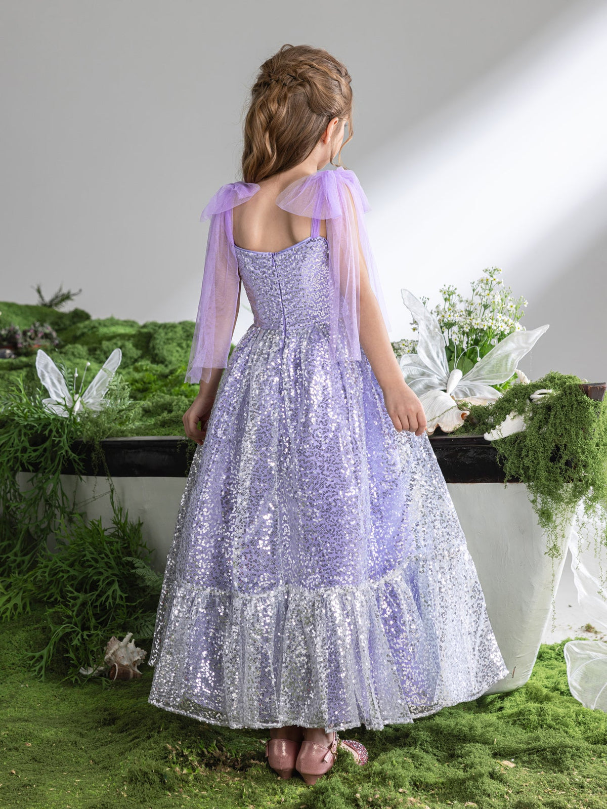 Tween Girls' Tie Shoulder Sparkling Sequin Cami Dress — authorized product image 2
