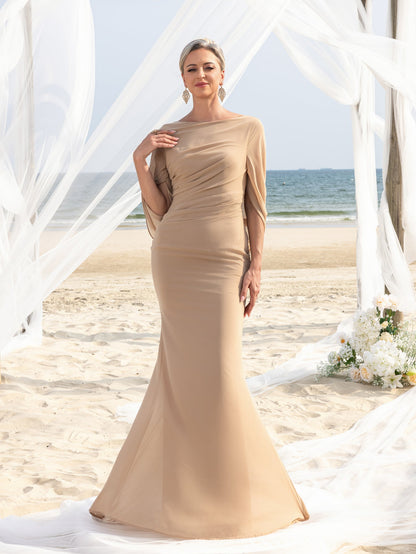 Additional product view of Mermaid Hem Chiffon Maxi Mother-of-the-Bride Dress