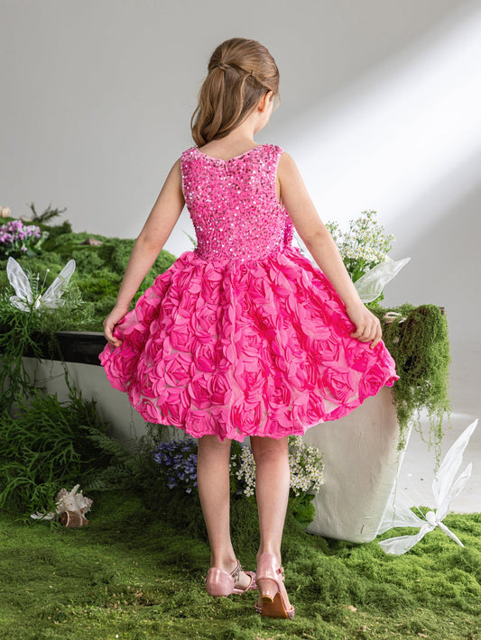 Additional product view of Sequin A-Line Sleeveless Midi Tween Girls' Party Dress