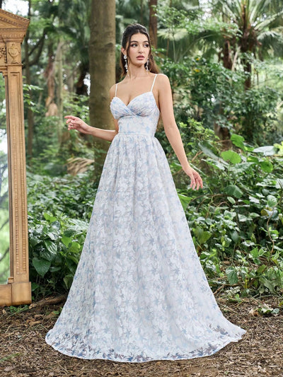 Sweetheart Lace Sleeveless A-Line Evening Gown