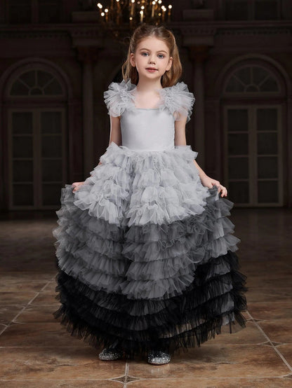Tween Girls' Square Neck Ruffle Sleeveless A-Line Formal Gown — authorized product image 12