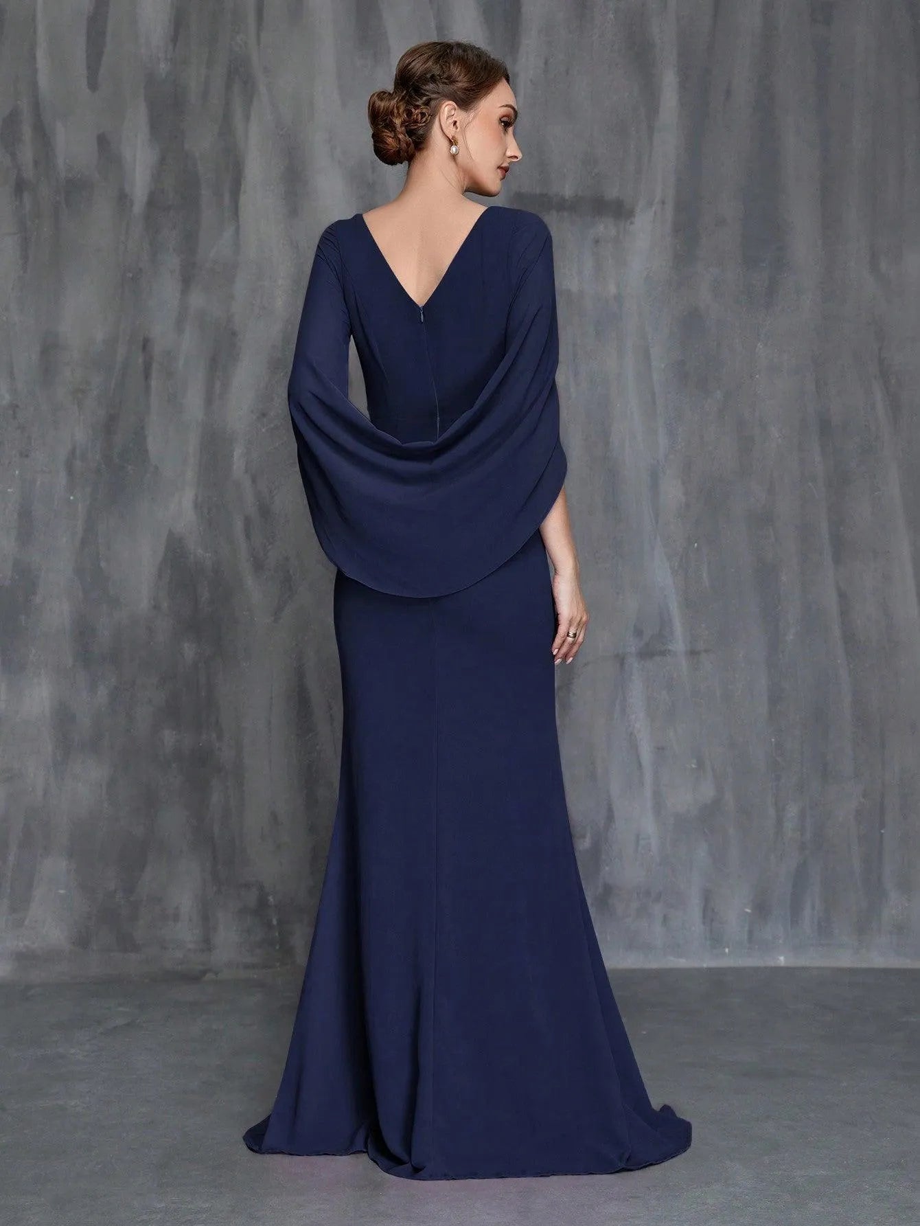 Additional product view of Mermaid Hem Chiffon Maxi Mother-of-the-Bride Dress