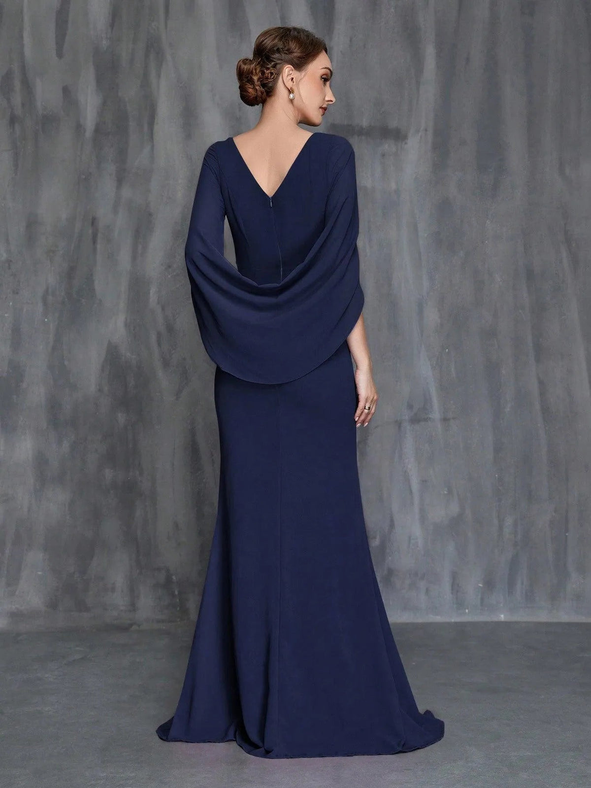 Additional product view of Mermaid Hem Chiffon Maxi Mother-of-the-Bride Dress