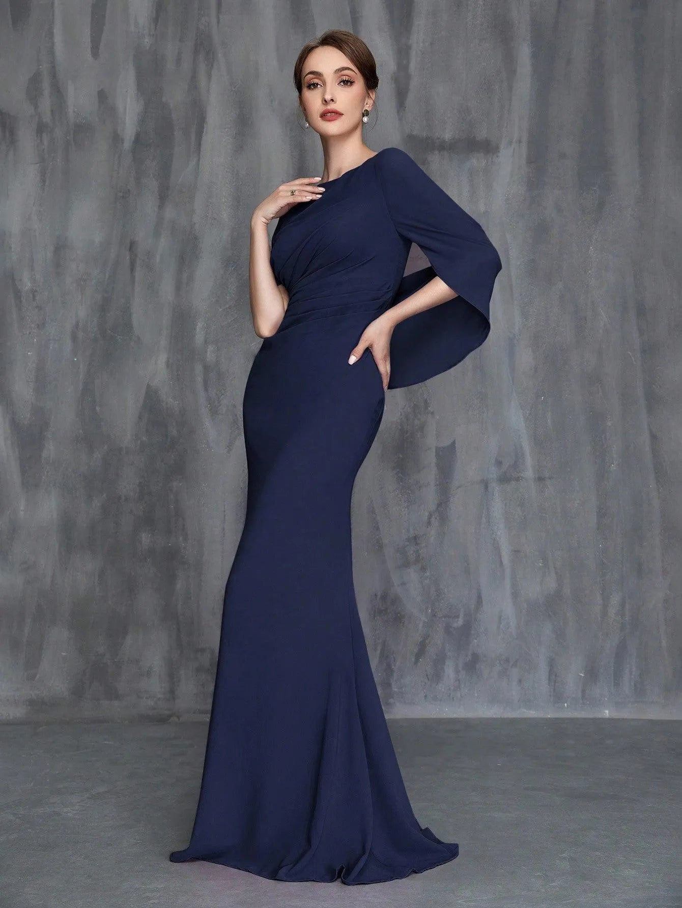 Additional product view of Mermaid Hem Chiffon Maxi Mother-of-the-Bride Dress