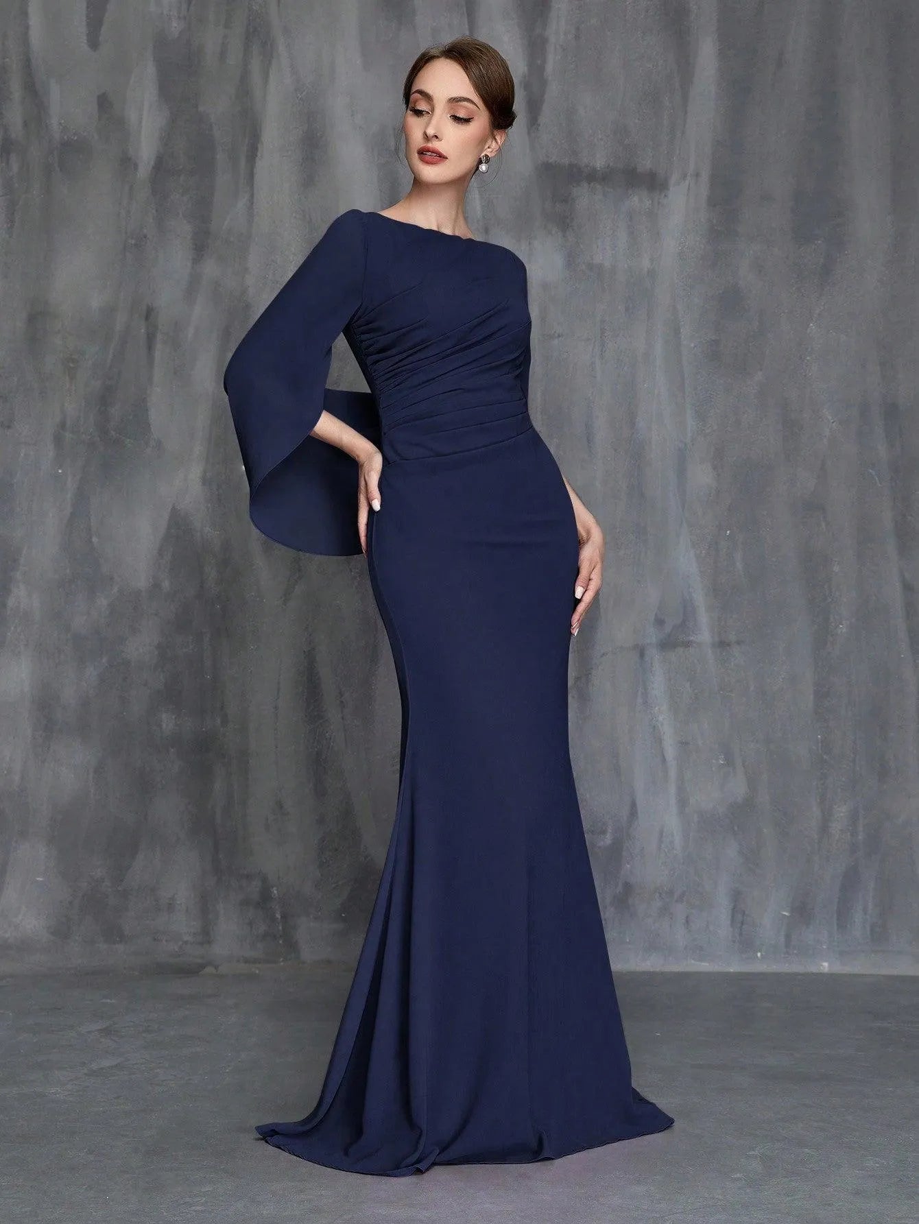 Additional product view of Mermaid Hem Chiffon Maxi Mother-of-the-Bride Dress