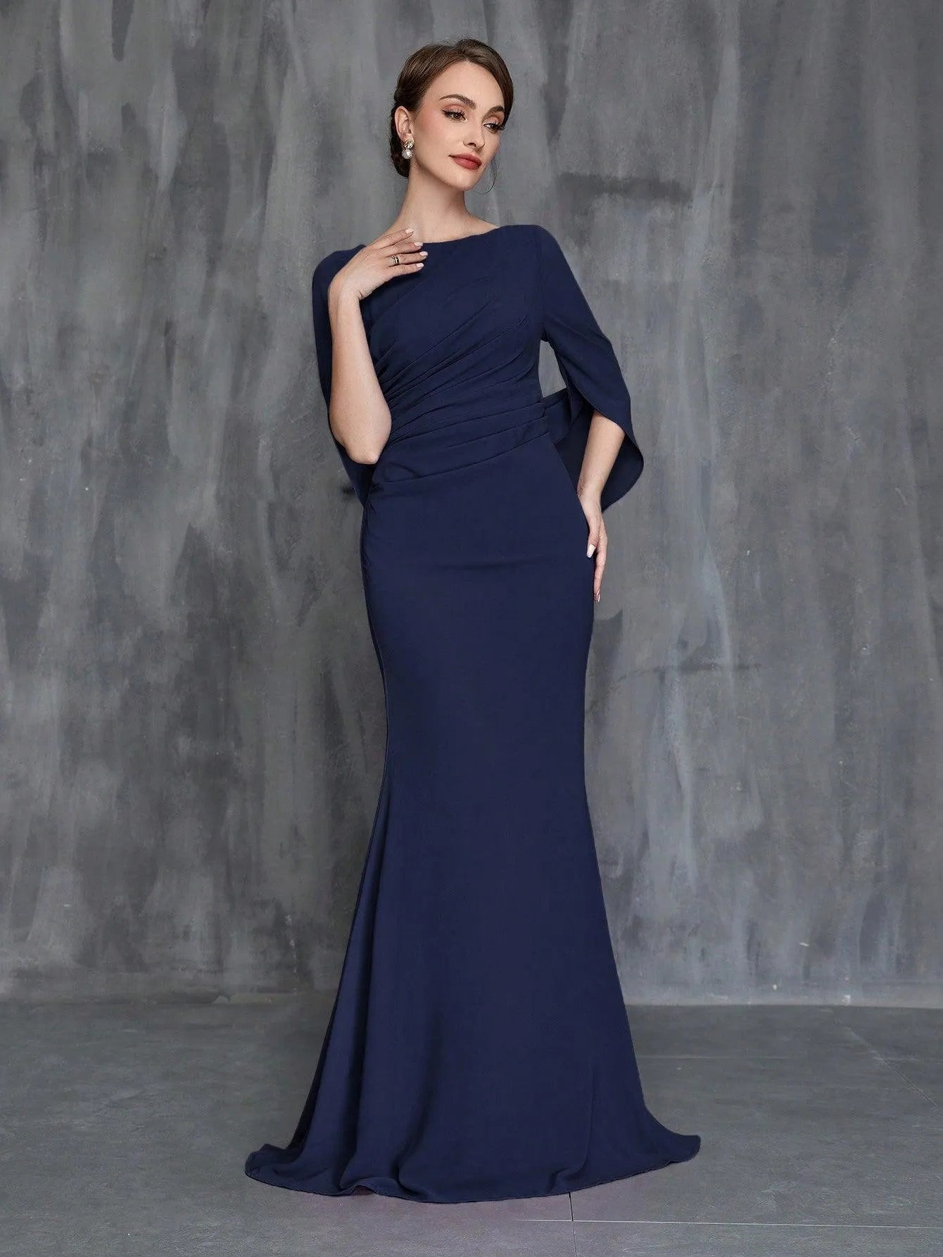 Additional product view of Mermaid Hem Chiffon Maxi Mother-of-the-Bride Dress